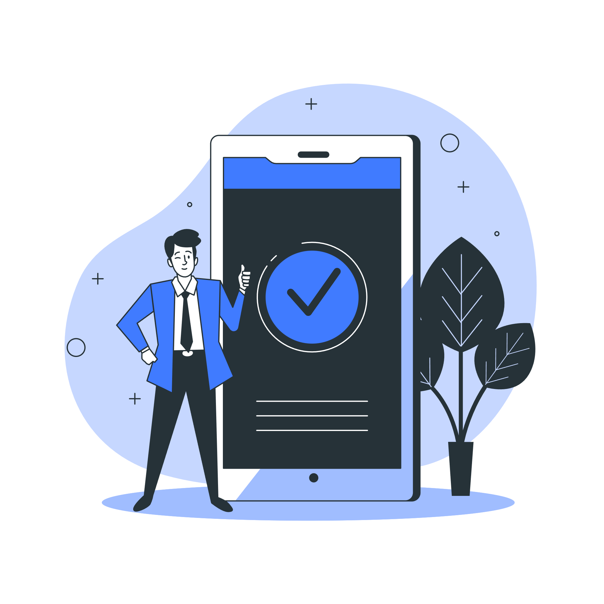 Citizen celebrating a successfully verified identity