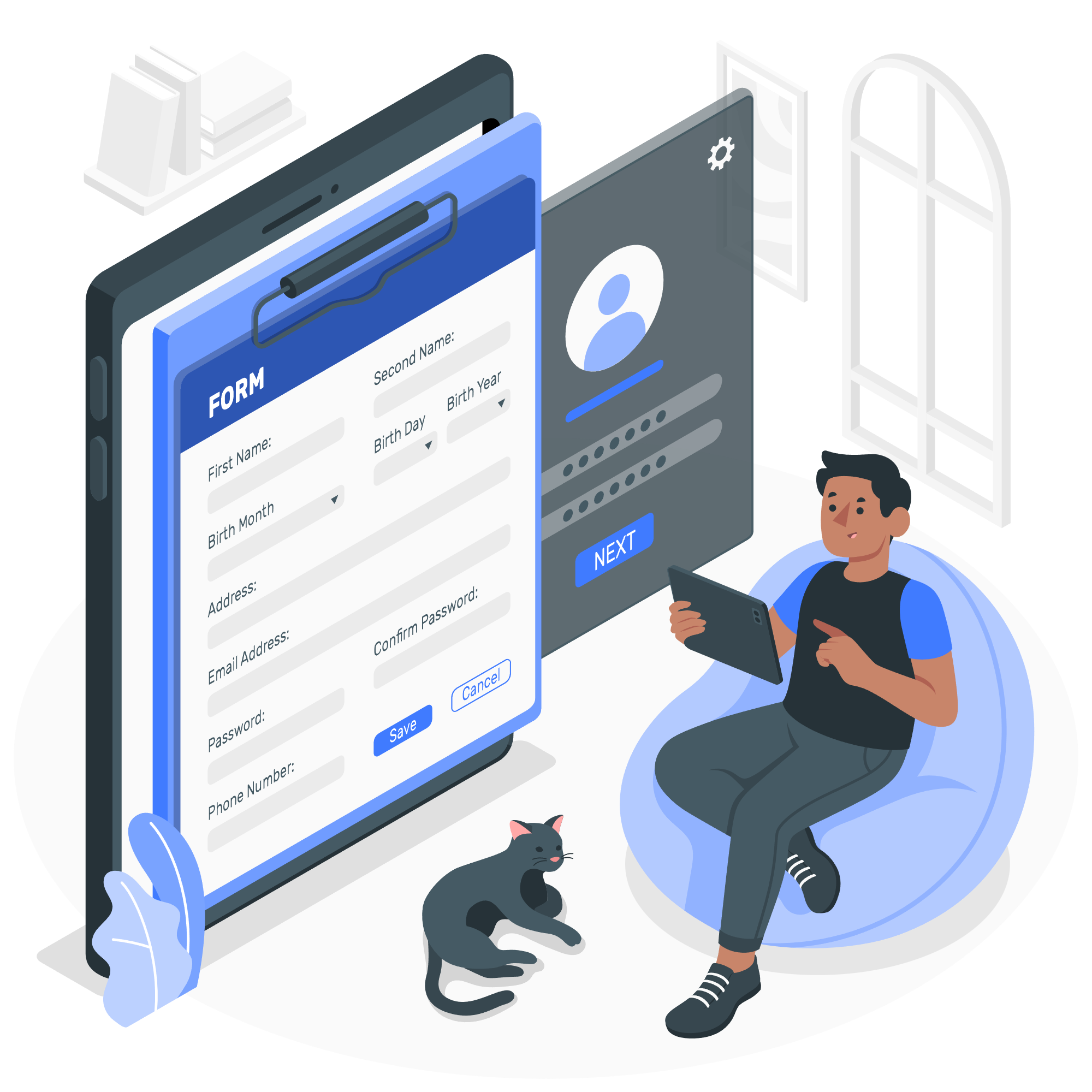 Online form illustration